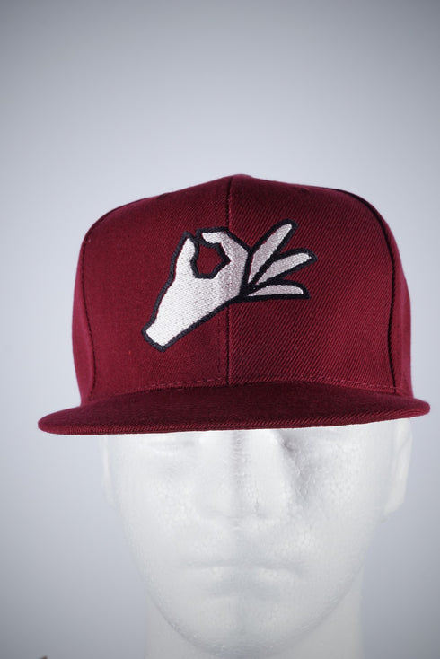 The Yo! snapback cap, krimson