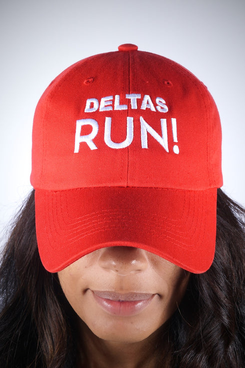 Deltas RUN polo dad cap, red