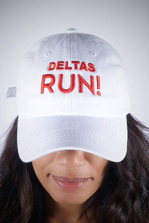 Deltas RUN polo dad cap, white
