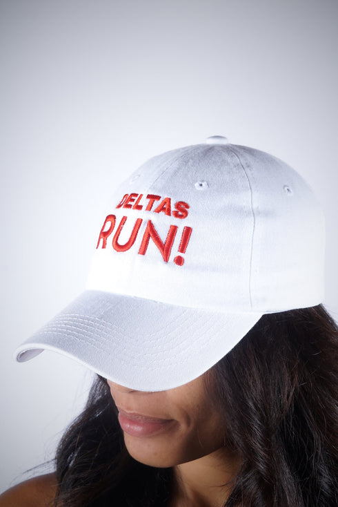 Deltas RUN polo dad cap, white
