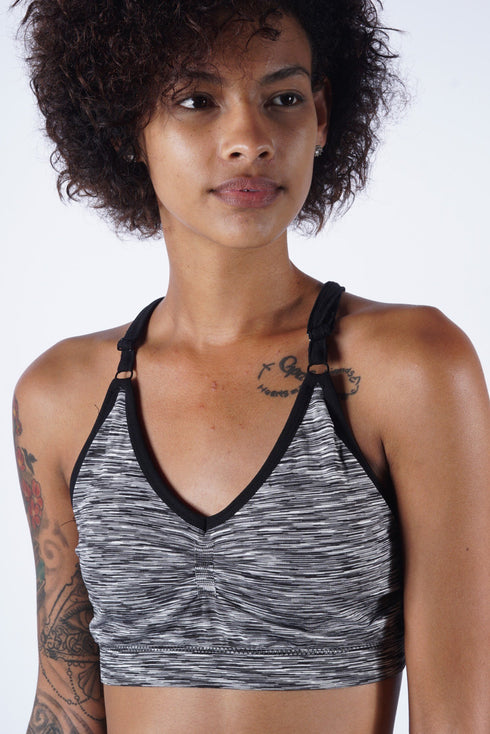 Day Dreamer jersey bra & knicker set, melange grey