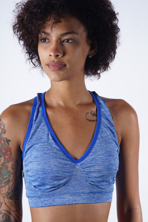 Nighttime Lover jersey bra & knicker set, blue