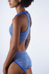 Nighttime Lover jersey bra & knicker set, blue