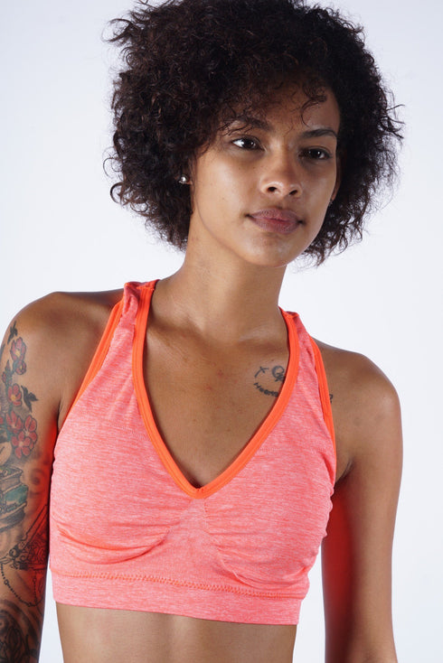 Nighttime Lover jersey bra & knicker set, orange