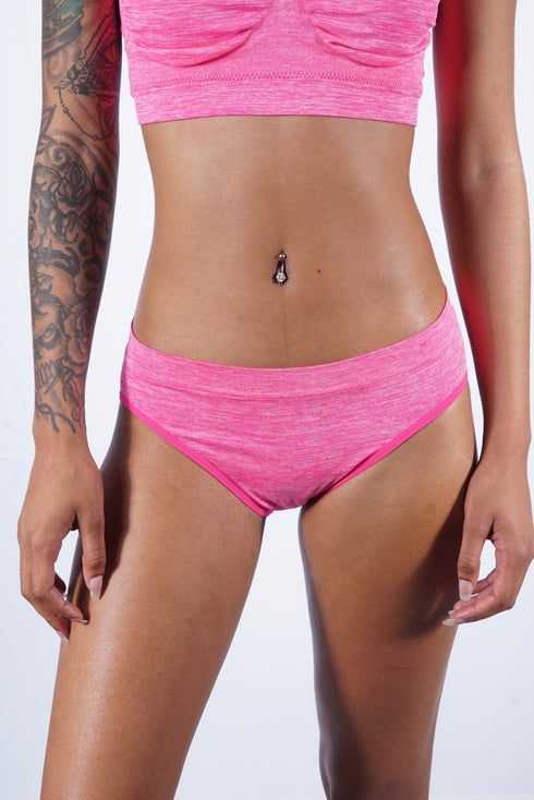 Nighttime Lover jersey bra & knicker set, pink