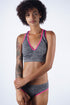 Nighttime Lover jersey bra & knicker set, grey/pink