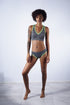 Nighttime Lover jersey bra & knicker set, grey/neon