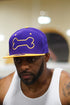 Dawg Bone snapback, purple/gold