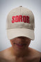 Soror sport trucker, cream/crimson