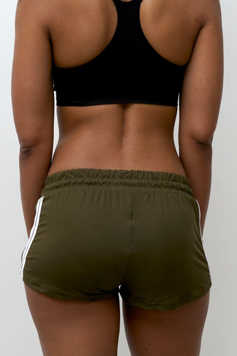 Out of line sport shorts, military green