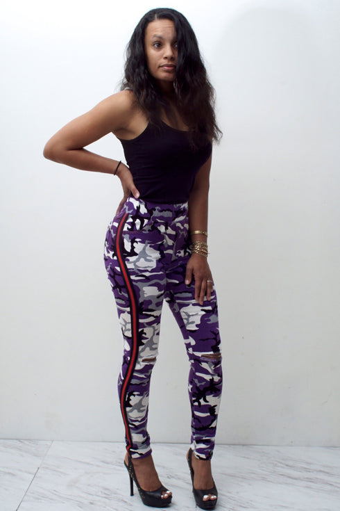 Battle Buddy fit jeans, purple Camouflage
