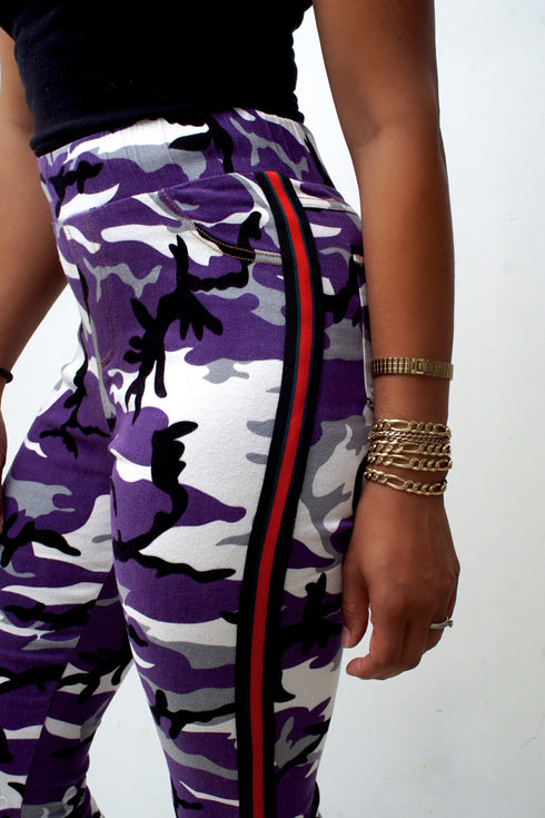 Battle Buddy fit jeans, purple Camouflage