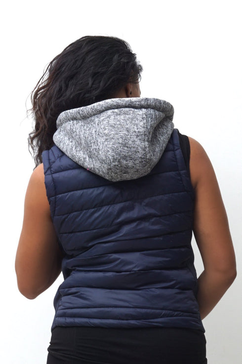 Free & Clear bomber vest, navy