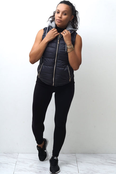 Free & Clear bomber vest, black
