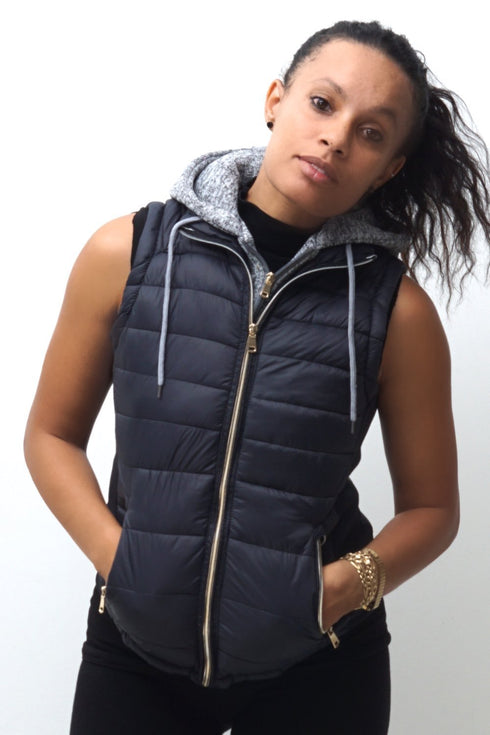 Free & Clear bomber vest, black