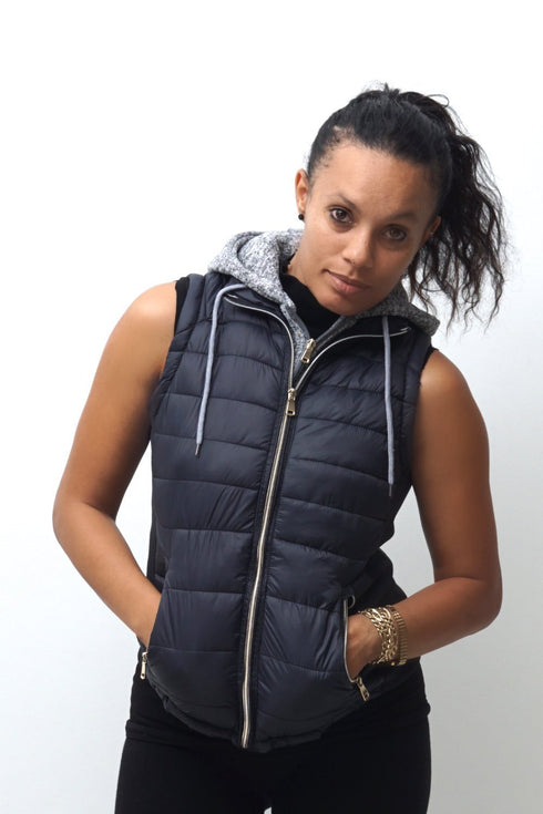 Free & Clear bomber vest, black