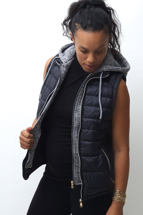 Free & Clear bomber vest, black