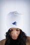 Forever Finer skullie beanie, white