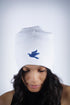 Forever Finer skullie beanie, white