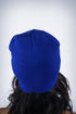 Frenchie Poodle skullie beanie, blue