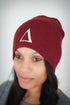 ∆ skullie beanie, crimson