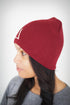 ∆ skullie beanie, crimson