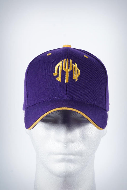 Monogrammed Sport ΩΨΦ cap, purple/gold