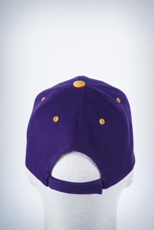 Monogrammed Sport ΩΨΦ cap, purple/gold
