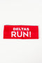 DELTAS RUN bondYband Headband extra-wide, red/white