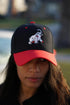 Uplifting cap, black/red