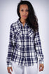 Down South flannel shirt, blue/white