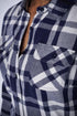Down South flannel shirt, blue/white