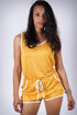 Around The Way romper, gold