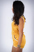 Around The Way romper, gold