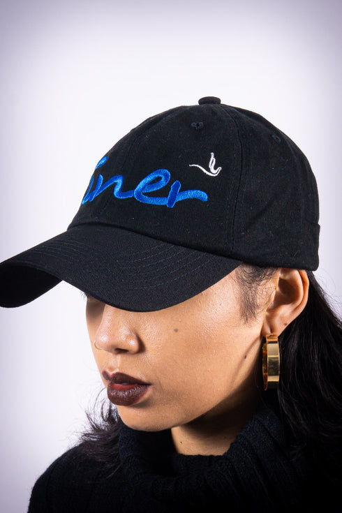 Finer polo dad cap, black