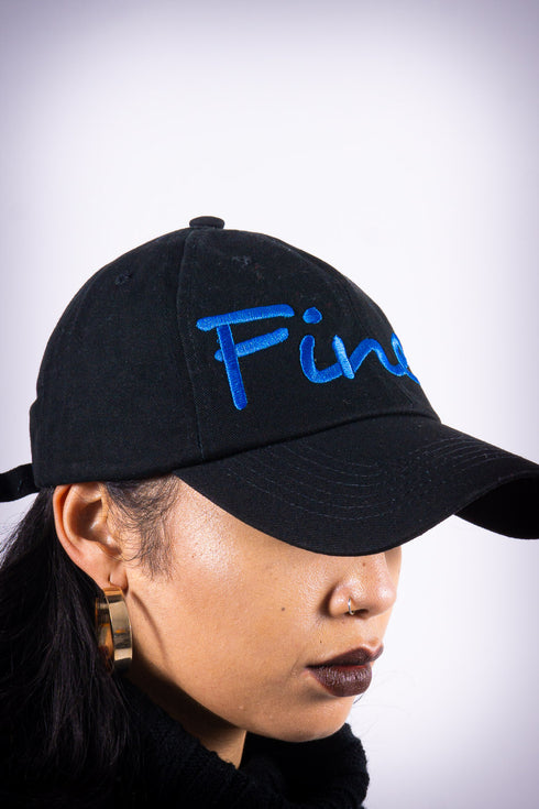 Finer polo dad cap, black