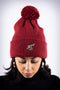High Goals pom-pom beanie, crimson