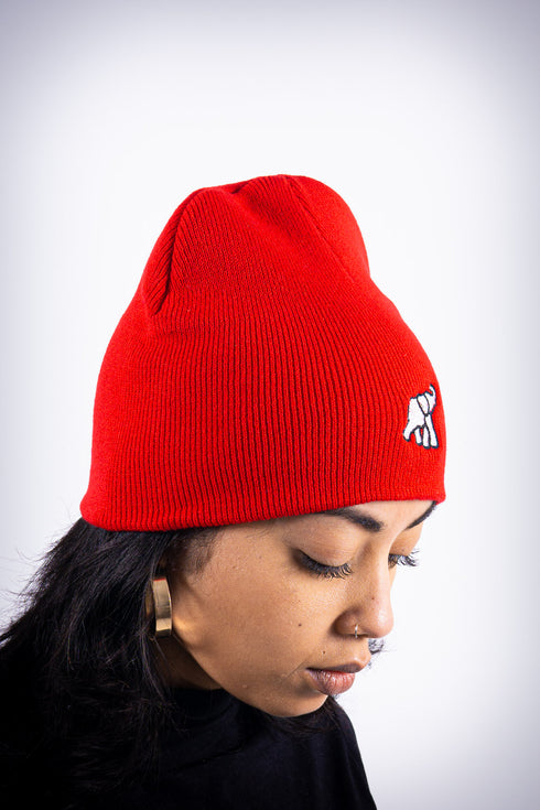 High Goals skullie beanie, red