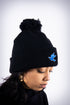 Forever Finer pom-pom beanie, black