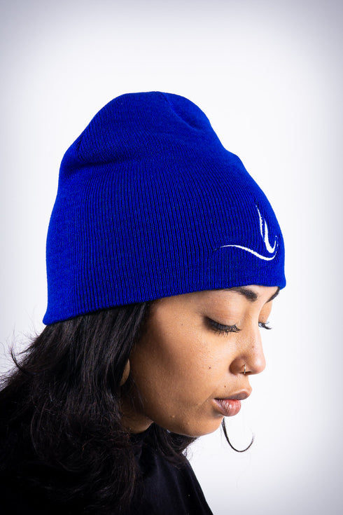 Peace Dove skullie beanie, blue