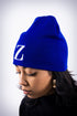 Z for Zeta skullie beanie, blue