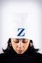 Z for Zeta skullie beanie, white