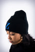 Z for Zeta skullie beanie, black