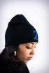 Z for Zeta skullie beanie, black