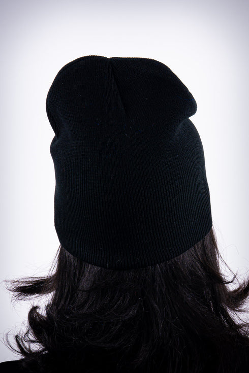 Z for Zeta skullie beanie, black