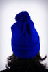 Z for Zeta pom-pom beanie, blue
