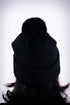 Z for Zeta pom-pom beanie, black