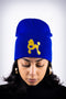 Poodles got Heart skullie beanie, blue