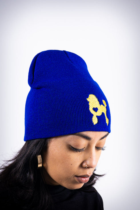 Poodles got Heart skullie beanie, blue