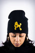 Poodles got Heart skullie beanie, black/gold